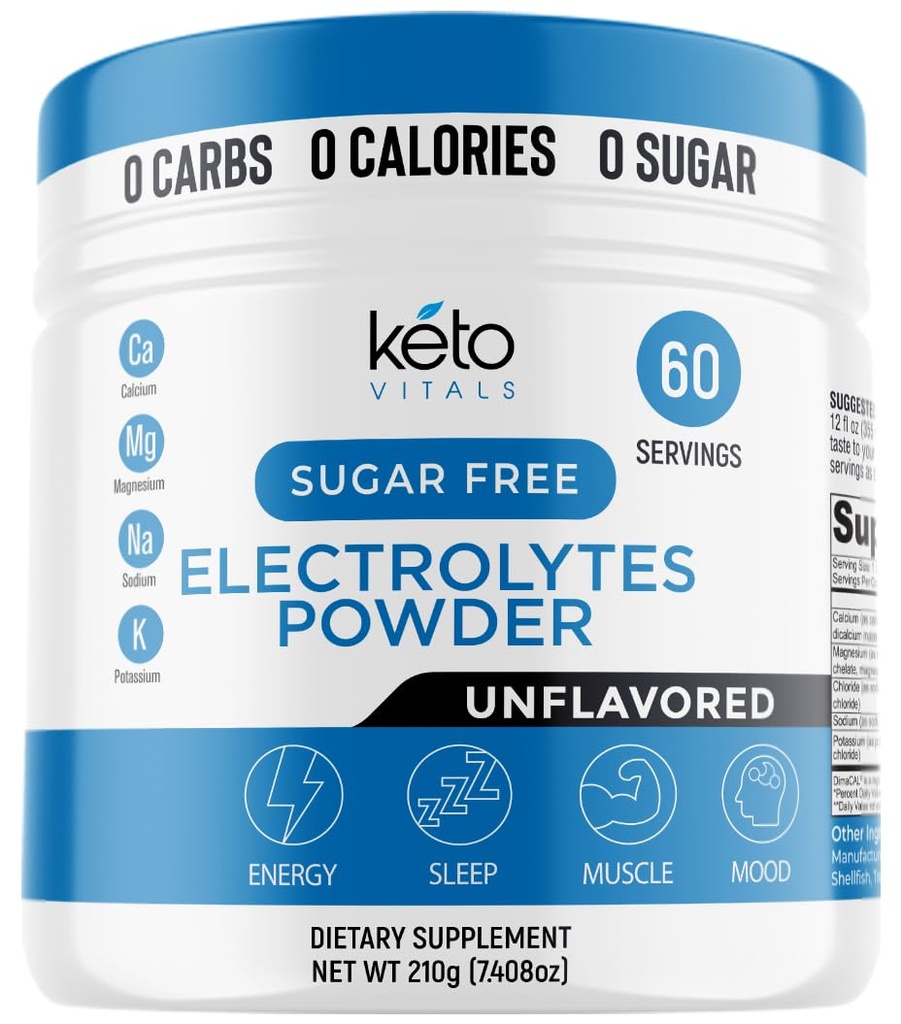 Keto Vitals Unflavored Electrolyte Powder 
