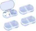 4PCS pil geval voor portemonnee kleine pil Organisator Draagbare reizen dagelijkse pil containers AM & PM Mini pil Box vitamine, visolie, supplement houder