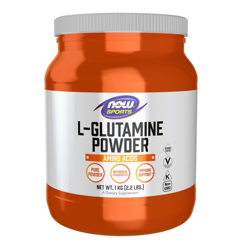 NOW Foods Sports Nutrition, L-Glutamine Pure Powder, Stikstoftransporter*, Aminozuur, 35,3-Ounce