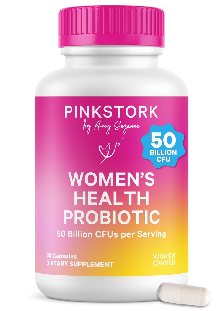 Pink Stork Femmes de la santé Probiotique, 50 milliards de CFU.Probiotiques étudiés cliniquement.