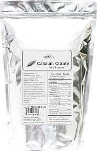 Calciumcitraatpoeder Pure Bio-Beschikbare Vorm Calcium (1000 Gram (2,2 lb))