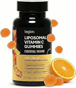 LEGION Liposomal Vitamin C Supplement - High Absorption Liposomal VIT C Supplement for Women & Men - Natural Vitamin C Supplements for Immune System Support (60 Vitamin C Capsules)