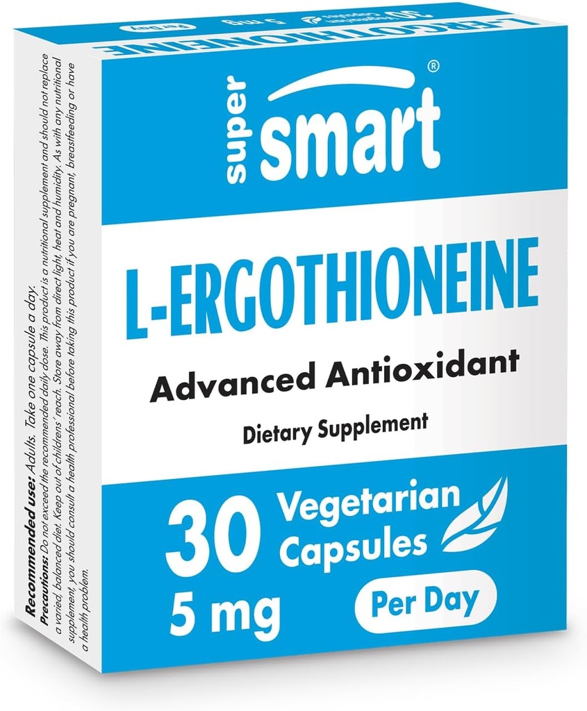 Supersmart L-Ergothioneine Supplement 5mg per dag (Advanced Antioxidant)