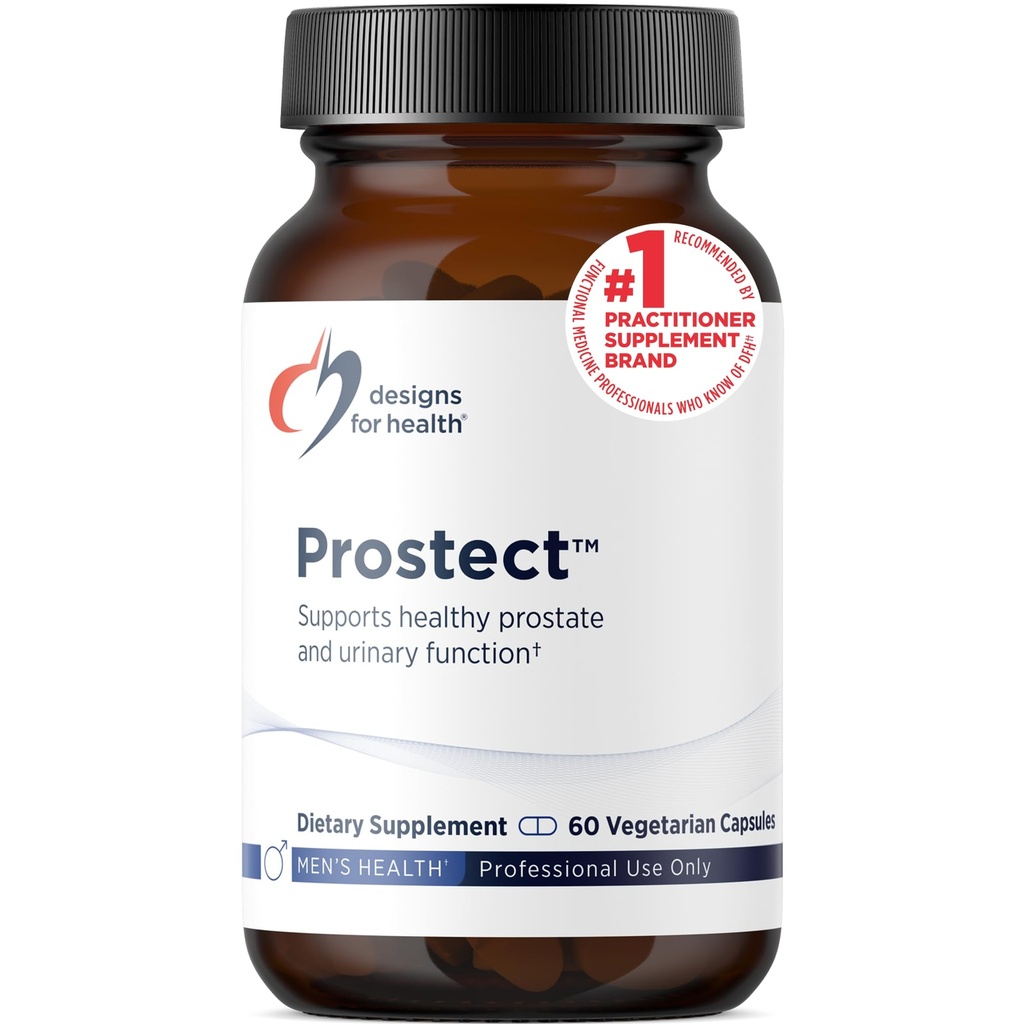 Designs for Health Prostect - Saw Palmetto-Free Prostate Supplements for Men - Urinaire functie + Prostaat Ondersteuning - Cranberry, Pollen + Granaatappel Extract - Heren Health Supplement (60 Capsules)
