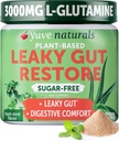 Yuve Gut Health Restore, Vegan & Non-GMO Leaky Gut Repair Supplementen, helpt om opgeblazen gevoel, brandend maagzuur, constipatie, gas & SIBO, met L-Glutamine, Licorice, & Aloë, Farmaceutische Grade, 30 Servers