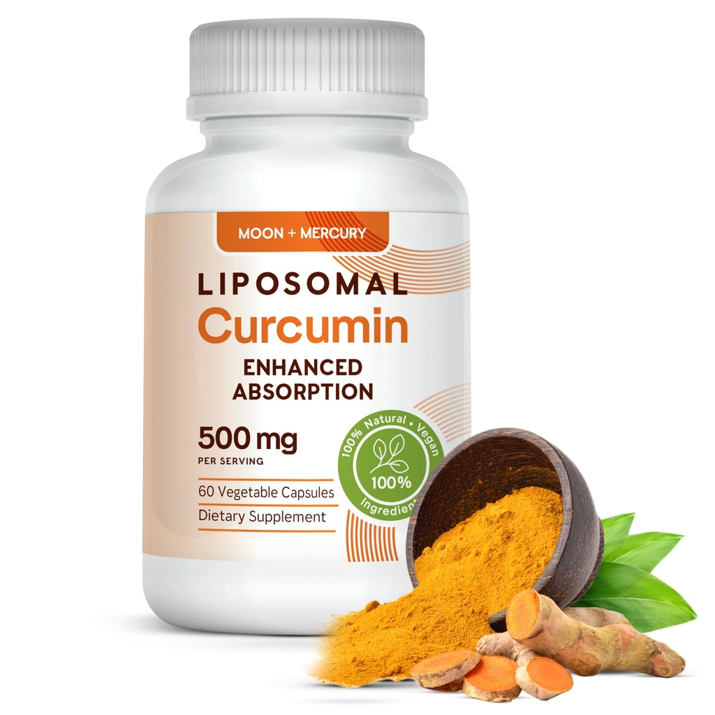 Liposomale Kurkuma 500mg - 60 Kurkuma Supplementen Capsules