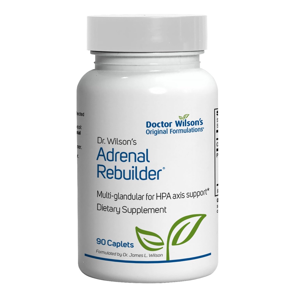 Dr. Wilson's Adrenal Rebuilder 90 caplets multiglandular Inclusief Adrenal Cortex voor Adrenal en HPA As Support