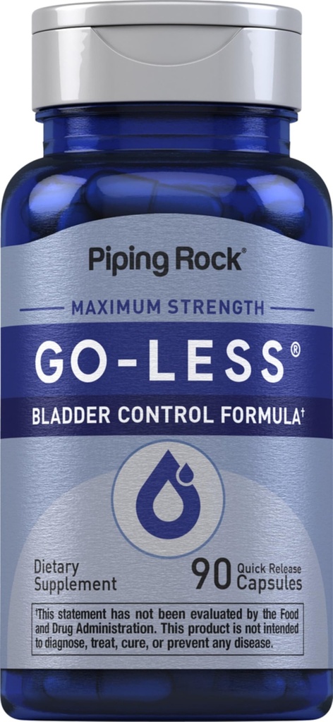 Piping Rock Bladder Control Pills pour les femmes et les hommes de 90 capsules de la formule de résistance maximale de la citrouille Extrait de graines de citrouille de la formule non-OGM, supplément sans gluten