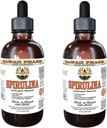 Spirulina Alcoholvrije Liquid Extract, Organische Spirulina (Arthrospira platensis) Gedroogde Algen Glyceriet Natuurlijke Kruidensupplement, Hawaii Pharm, USA 2x2 fl.oz