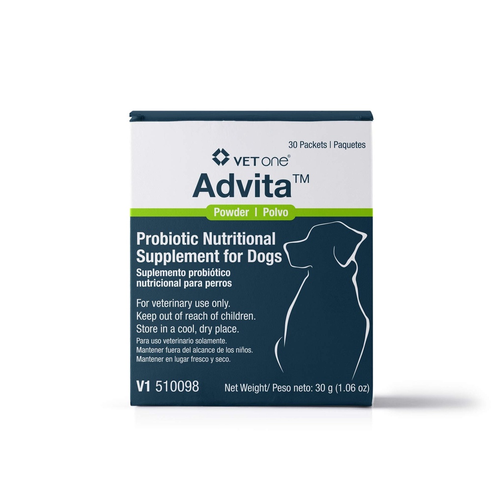 VetOne Advita Probiotic Nutritional Supplement voor honden - 30, 1 g Pakketten