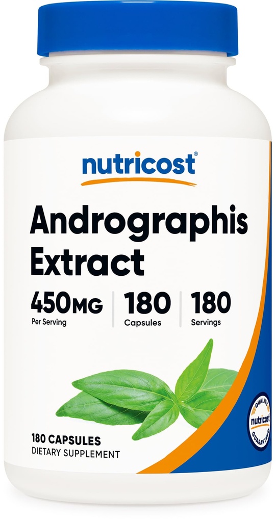 Nutricost Andrographis Extract 450mg, 180 Vegetarische Capsules - Non-GMO & Glutenvrij