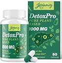 2000 MG Détox nettoyant à base végétale – Flush de toxines naturelles pour foie, Gut & Colon – Antioxydant et support digestif – Détox zéolite – Complexe de désintoxication à action rapide pour les femmes et les hommes – 60 capsules