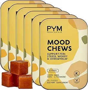 PYM Citrus Mood Kauwt Ondersteuning voor stress, zorgen & Overweldigen, 120 Graaf 