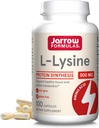 Jarrow Formules L-Lysine 500 mg, Dieetsupplement, Aminozuur voor eiwitsynthese en gezonde weefselondersteuning, 100 capsules, 100 dagen levering