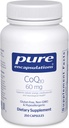 Pure Encapsulations CoQ10 60 mg Coenzyme Q10 Supplement for Energy, Antioxidants, Brain and Cellular Health, Cognition, and Cardiovascular Support* 250 capsules