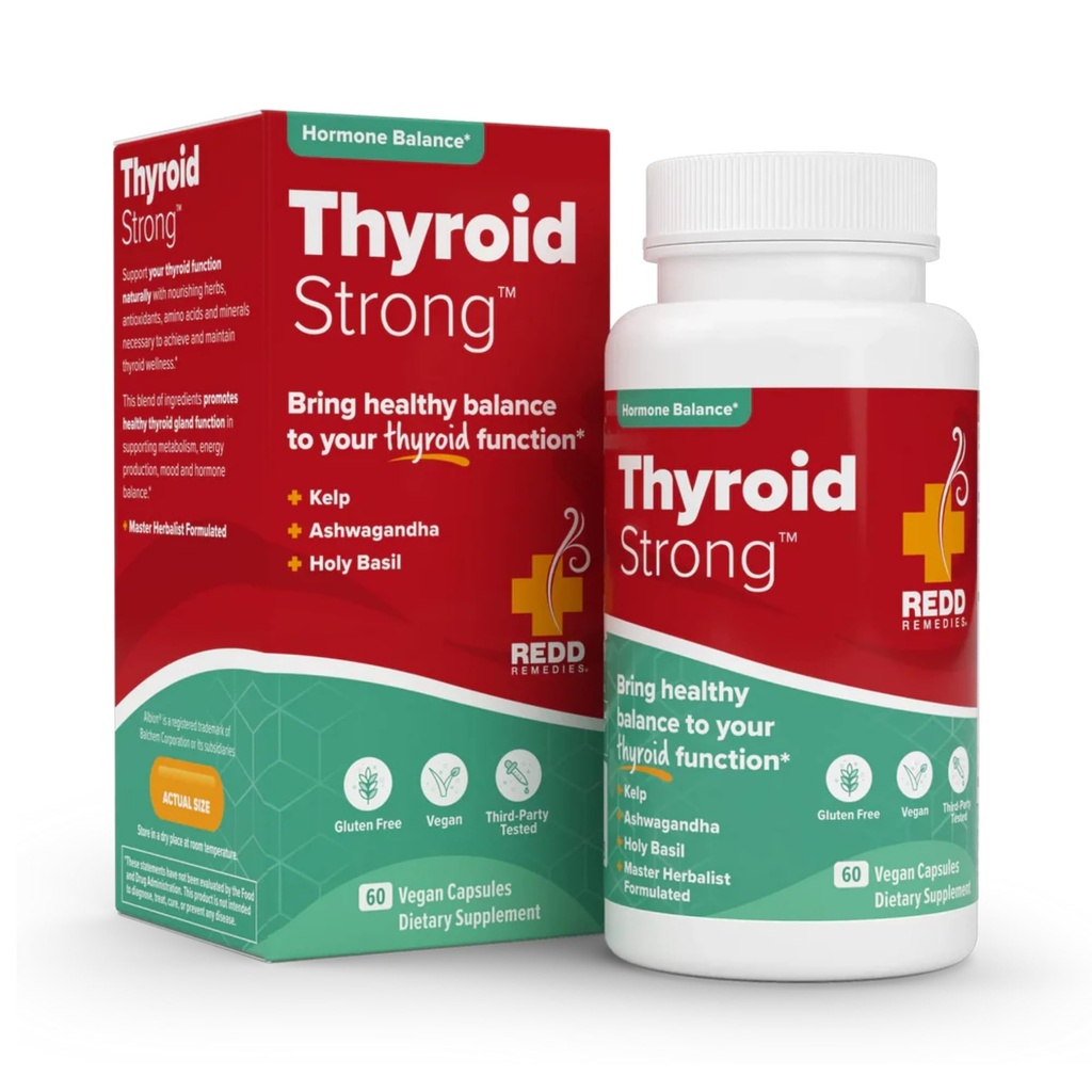 Rode remedies, schildklier sterk, ondersteunt gezonde schildklier functie en balans, 60 Vegan Capsules