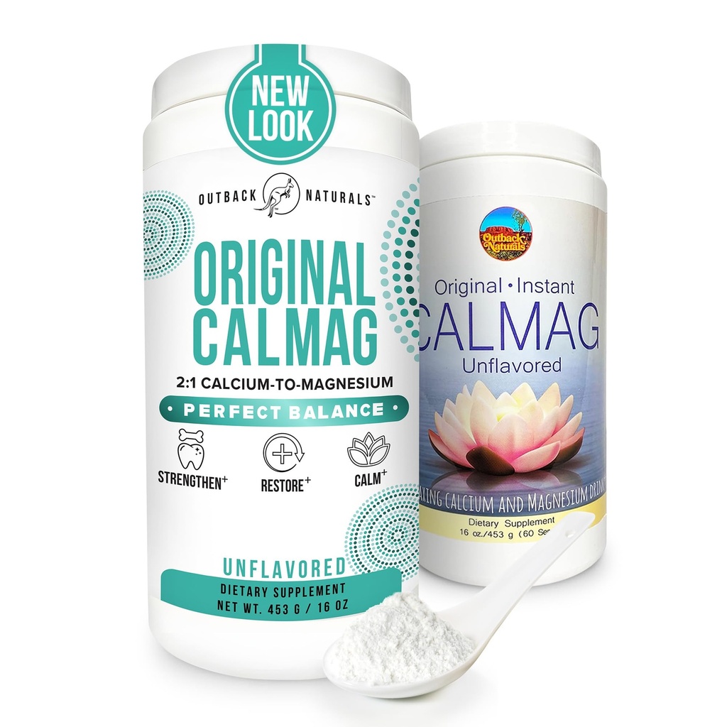 Hoge Absorptie 2:1 CalMag Calcium Magnesium Citroen Supplement, Calcium Gluconaat Poeder, Ondersteunt Stress Relief, Slaap & Bone Strength Mineral Drink, Unflavored 16.5 oz (Pack of 1)