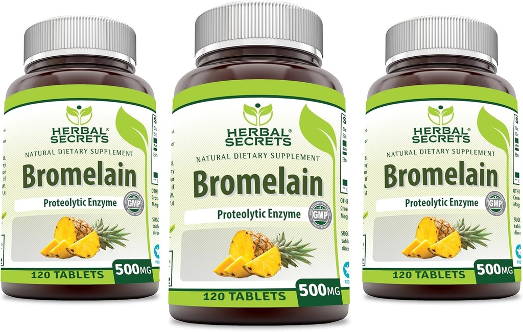 Kruidengeheimen Bromelain 500 Mg 120 tabletten Supplement 