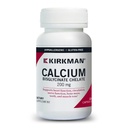 Kirkman - Calciumbisglycinaat chelate 200mg - 120 Capsules - Zonder vitamine D3 - helpt bij het behoud van sterke botten - Hypoallergeen