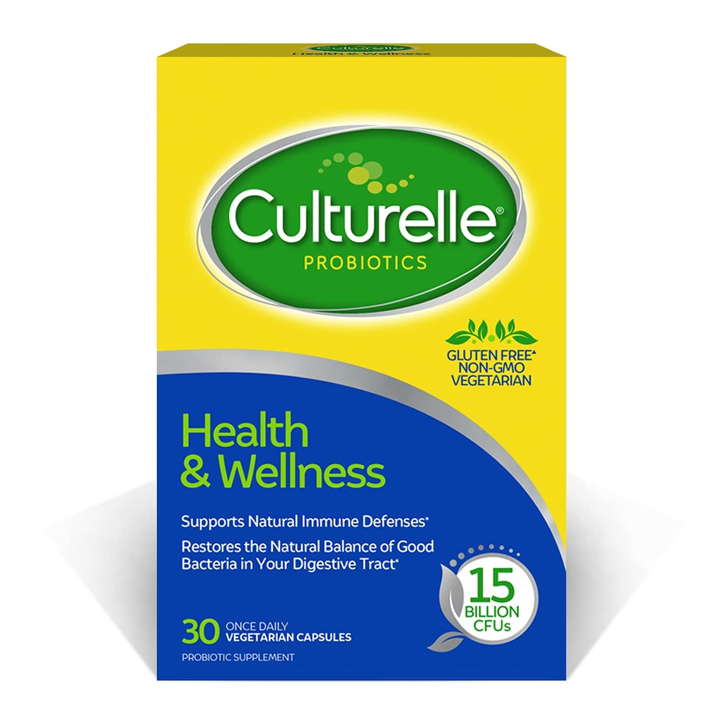 Culturelle Santé et bien-être Probiotique quotidien pour les femmes et les hommes - 30 Compte - 15 Million d'UFC et une souche probiotique à effet éprouvé soutiennent votre système immunitaire- sans gluten, sans soja, sans OGM