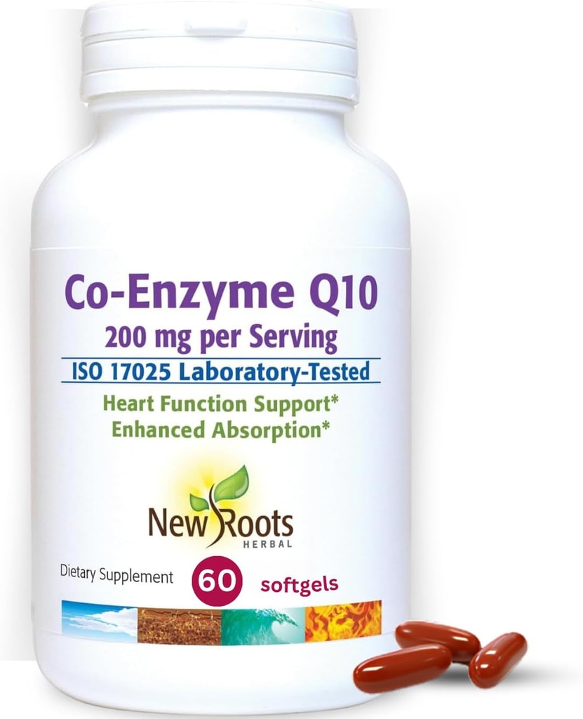 NIEUWE ROOTS REVAL CoQ10 Supplement Coenzyme Q10 (60 Softgels) 200 mg 