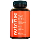 NutriRise Organic Ashwagandha Root Capsules with Black Pepper, 1300mg, Natural Stress & Mood, Thyroid & Immune Support Supplement, Clarity, Focus & Energy, Gluten Free, 60 Tel.