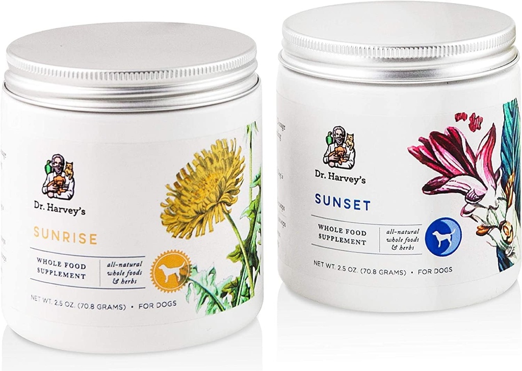 Dr. Harvey's Solaris Immune Support Whole Food Supplement voor honden, ochtend en avond Formule, 2,5 Ounces (2 Pack)