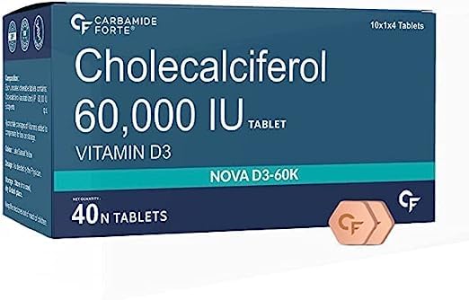 Puritanen Vitamine D3 60000 IE - Kauwbare Cholecalciferol Vitamine D Supplement voor vrouwen en mannen - 40 tabletten