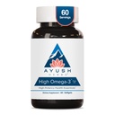 Ayush Kruiden Hoge Omega 3 - Omega 3 Visolie, 1000mg per capsule, EPA & DHA Visolie Supplement voor vrouwen en mannen, natuurlijke citroensmaak - 60 Softgel Capsules (1 telling)