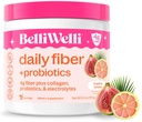 Belli Welli Fiber Supplement Powder with Prebiotics for Digestive Health and GLP-1 Support, Soluble Fiber for Gut Health & Debloat, Keto, Gluten Free, 16 Servings (1 Pack) Tropical