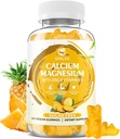 Calcium Magnesium Zink Gummies met Vitamine D3, Suikervrije Calcium Gummies voor Vrouwen Mannen, Hoge Potentie Magnesium Gummies voor Bot & Muscle & Immune Health, Ananas smaak - 60 Tel.
