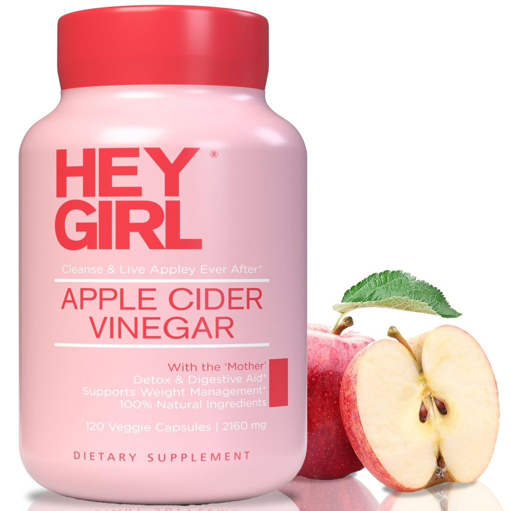 Apple Cider Vinegar Capsules met de moeder - 2160mg Apple Cider Vinegar Pillen met Cayenne Pepper - 120 Vegan ACV Capsules met Moeder voor Detox Reiniging, Keto, Digestie & Bloating