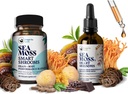 Hersen Superfoods Bundle - Biologische Zee Mos & Smart Shrooms, Capsules en Liquid Drops Bundle, Biologische Ierse Zeemos en 7 Adaptogene Supplementen voor Geheugen en Focus. Vloeibare druppels in chocolade smaak