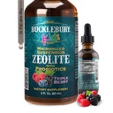 BUCKLEBURY Détox de zéolite liquide pour les enfants avec des probiotiques - Sans sucre Probiotiques naturels d'arôme de baies pour les enfants - Détox de métal lourd de zéolite et de l'immunité support - 2 Fl Oz