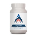 Ayush Herbs Thyro-M - Soutien à la thyroïde pour les femmes et les hommes, santé thyroïde, soins à la thyroïde avec L Tyrosine, Ashwagandha, Kelp, soutien à l'énergie naturelle - 120 capsules végétariennes (1 comte)