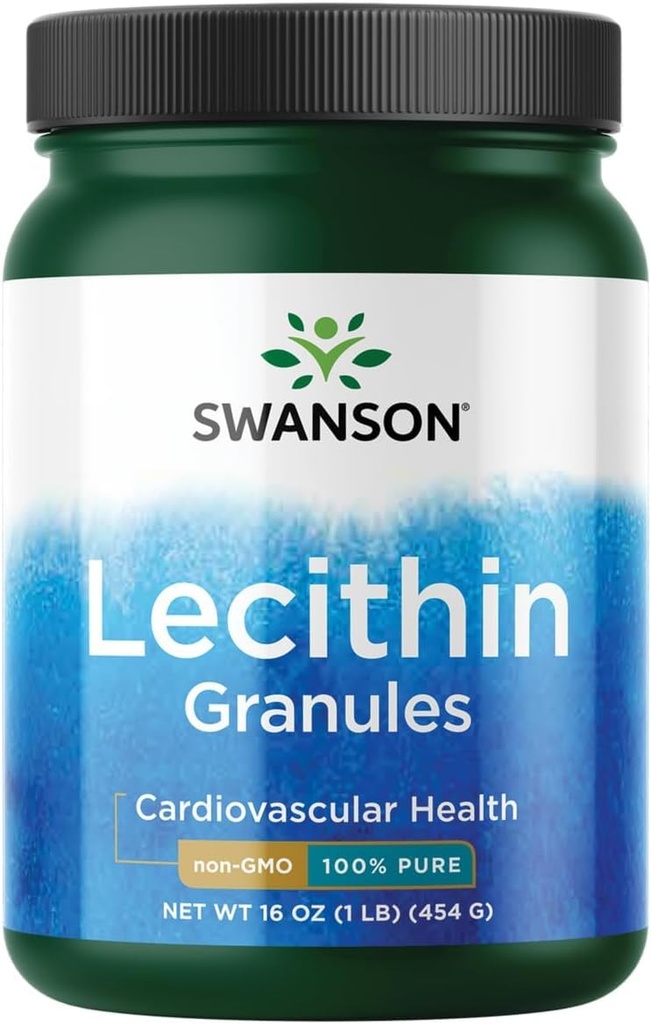 Swanson 100% Lécithine pure Granules (non OGM) 16 Once (1 lb) (454 g) Granules