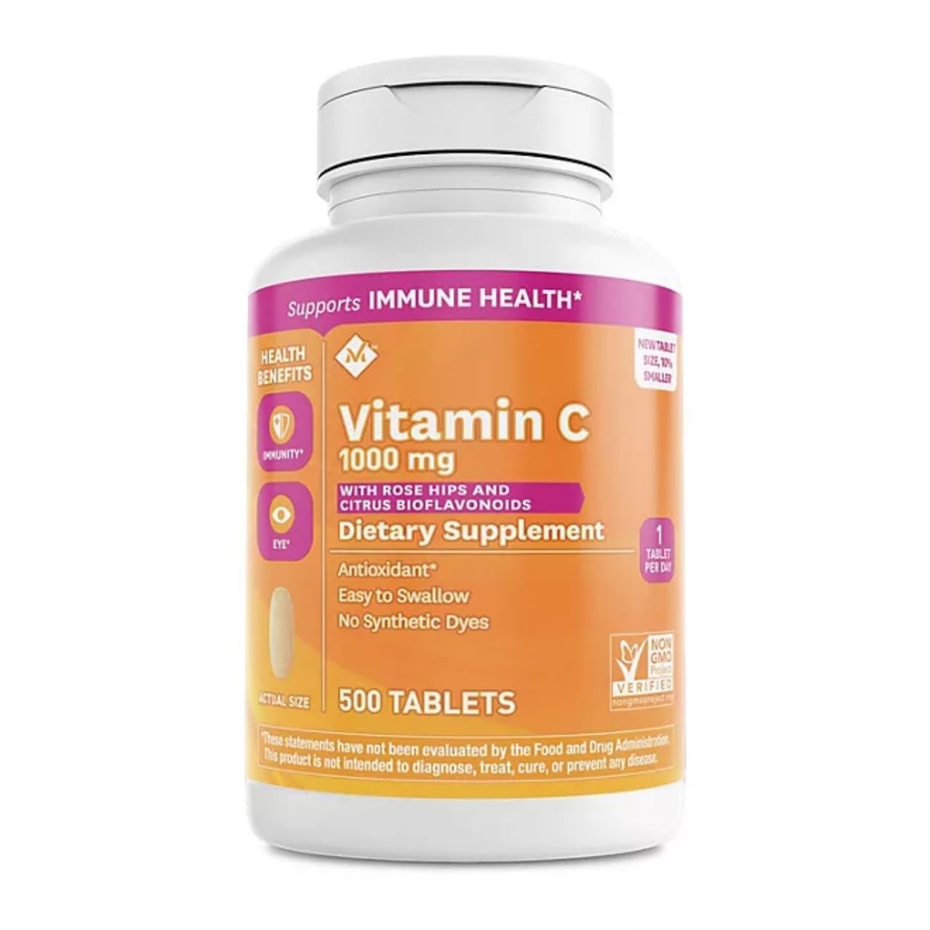 Mark Vitamine C 1000 mg van het lid met Rosehips en Citrus Bioflavonoïden (500 ct.)