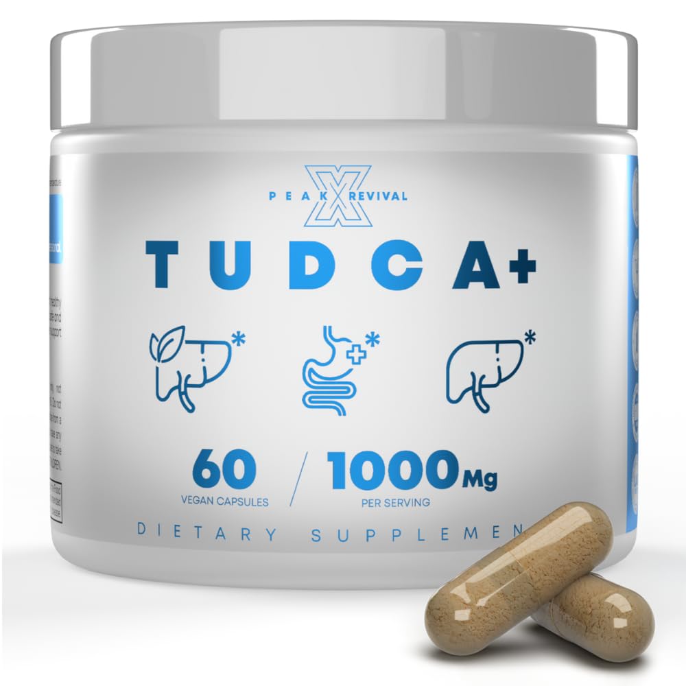 TUCCA+ 1000mg Bile Salt Supplement voor leverondersteuning, ontgifting, spijsverterings- en huidgezondheid - Made in The USA (60 Vegan Capsules)