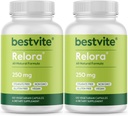 BESTVITE Filler-Free Relora 250mg (240 Capsules végétariennes) (120 x 2) – Recherche clinique – Pas de stéaras – Vegan – Pas de stéaras – Supporte la gestion du stress occasionnel*