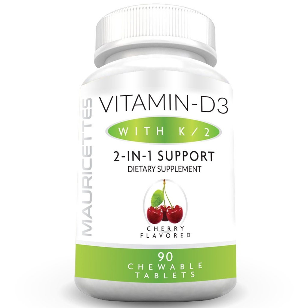 Mauricettes Kauwbare vitamine D3 met K2 
