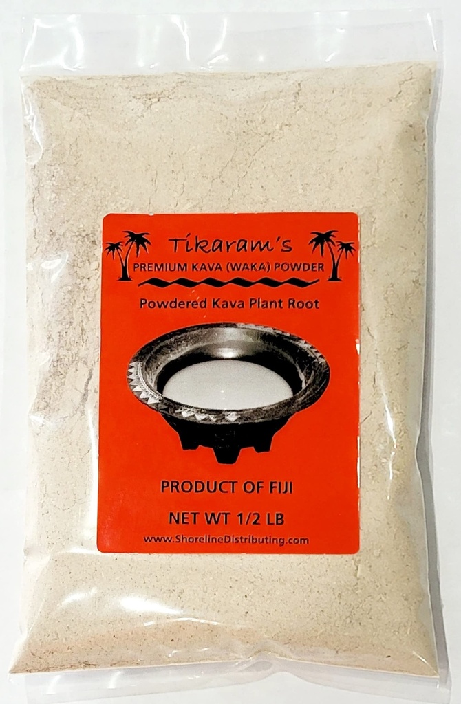 Tikaram's Kava Kava - Premium Fiji Waka (Nobel Lateral Root Kava Powder) 1/2 Pond (8oz) - Fiji Market Groothandel, 8oz (1/2 Pond)