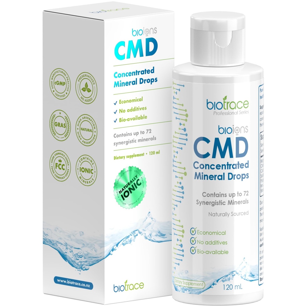 BioTrace Dead Sea Trace Mineral Drops 72+ Concentrated Trace Minerals, Ionic Liquid Magnesium, geëthoxyleerd, Kalium .. Lage natrium .. Energie, Elektrolyten, Hydration .. 48 Day Supply, 4 fl oz (Pack of 1)