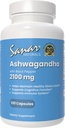 Sanar Naturals Ashwagandha 2100 mg - Stress & Mood Support Supplement - Promoot Focus and Sustained Energy, Ashwaghanda Powder and Root Extract Blend with Black Pepper - Non-GMO, 120 Capsules