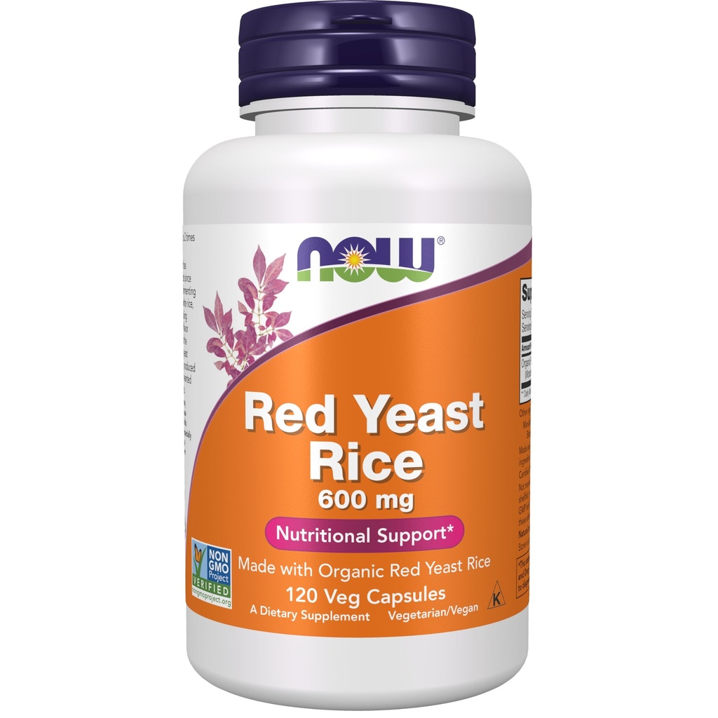 NU Supplementen, Red Gist Rice 600 mg, Gemaakt met Biologische Rode Gist Rijst, 120 Veg Capsules