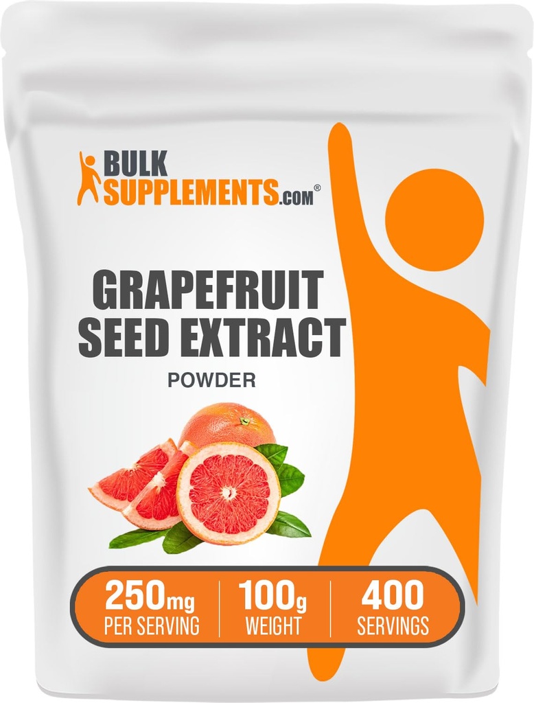 BulkSupplements.com Grapefruit Zaad Extract Poeder - Grapefruit Zaad Supplementen, Antioxidant Bron - Kruidensupplement, Glutenvrij, 250mg per Serving, 100g (3,5 oz) (Pack of 1)