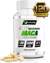 Peruvian Maca Root Powder Capsules for Men and Women with Organic Black Maca, Red Maca, Yellow Maca Root Extract Capsules, Gelatiniseerd 2000 mg per dag, Lepidium Meyenii, Peruvian Ginseng, Vegan Pillen