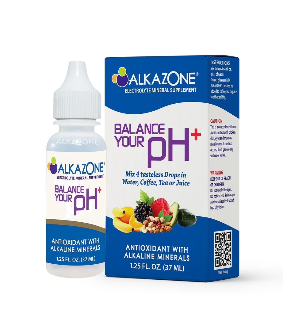 Alkazone Balance Uw pH Plus Antioxidanten Alkaline Mineral Drops Verbeter uw hydratatie met elke druppel!