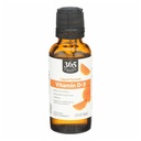 365 door Whole Foods Market, Vitamine D-3 Liquid Citrus smaak 1000IE, 1 OZ