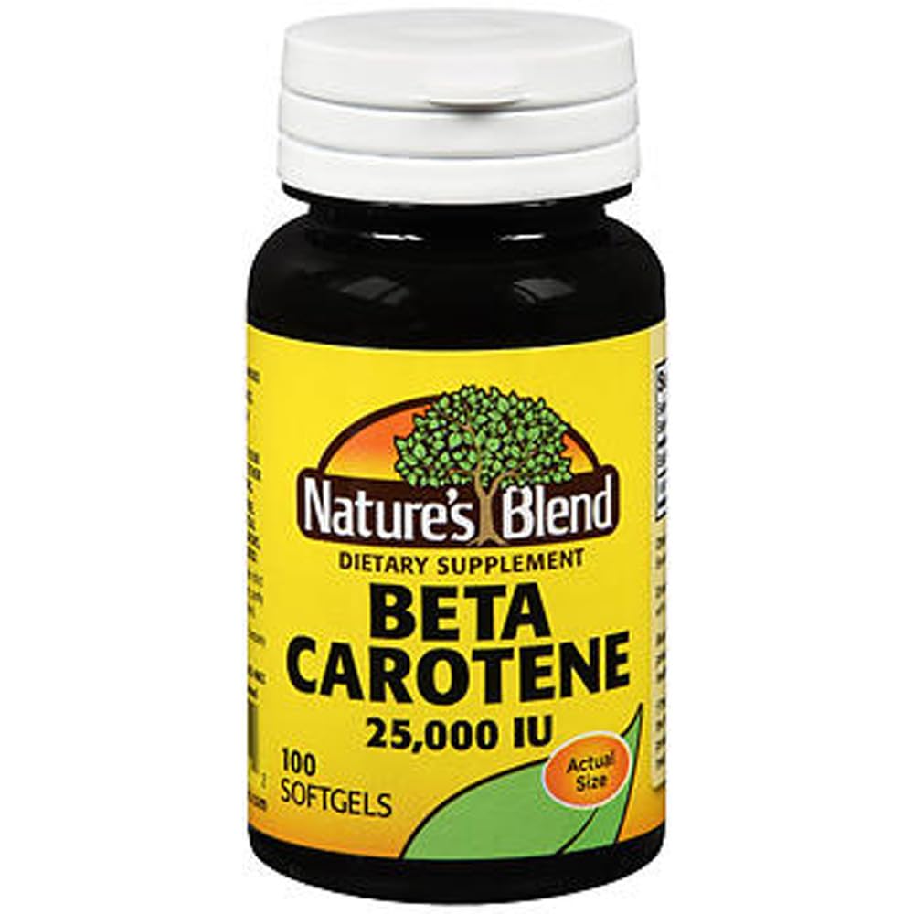 Nature's Blend Beta Caroteen 25000 IE - 100 Zachte Gels, Verpakking van 2