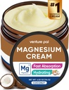 Venture Pal Magnesium Lotion, Topical Magnesium Cream voor Slaap, Been Krampen en Pijn, Spierontspanning, Kalm, Moisturizing Supplement met Kokosolie, Shea Butter en Hyaluronzuur, Veilig voor kinderen